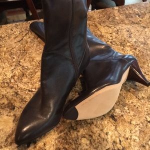 Via Spiga new brown heeled leather boots